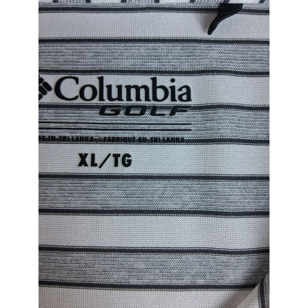 Columbia Mens XL Golf Polo Shirt Striped Short Sleeve - Picture 3 of 3